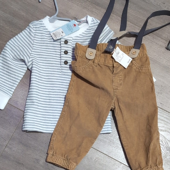 Cat & Jack Other - Brown Corduroy Suspender Pants for Kids